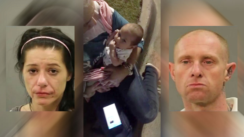 Parents charged after infant left in parking lot