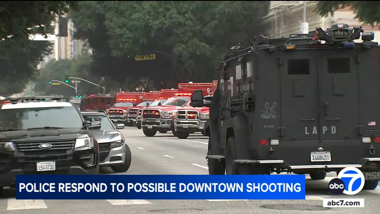 Police comb DTLA apartment building for signs of shooting