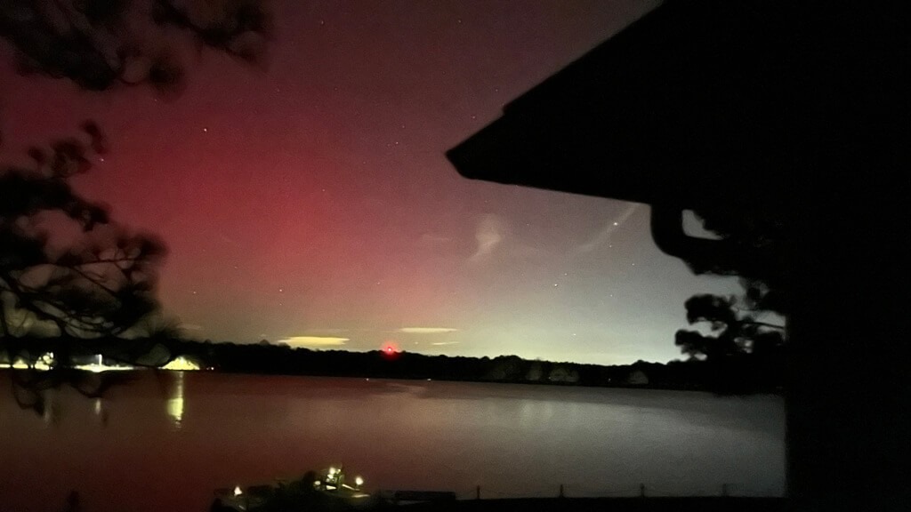 Northern Lights in Seven Lakes, NC (Photo Credit: Diane Zwart)