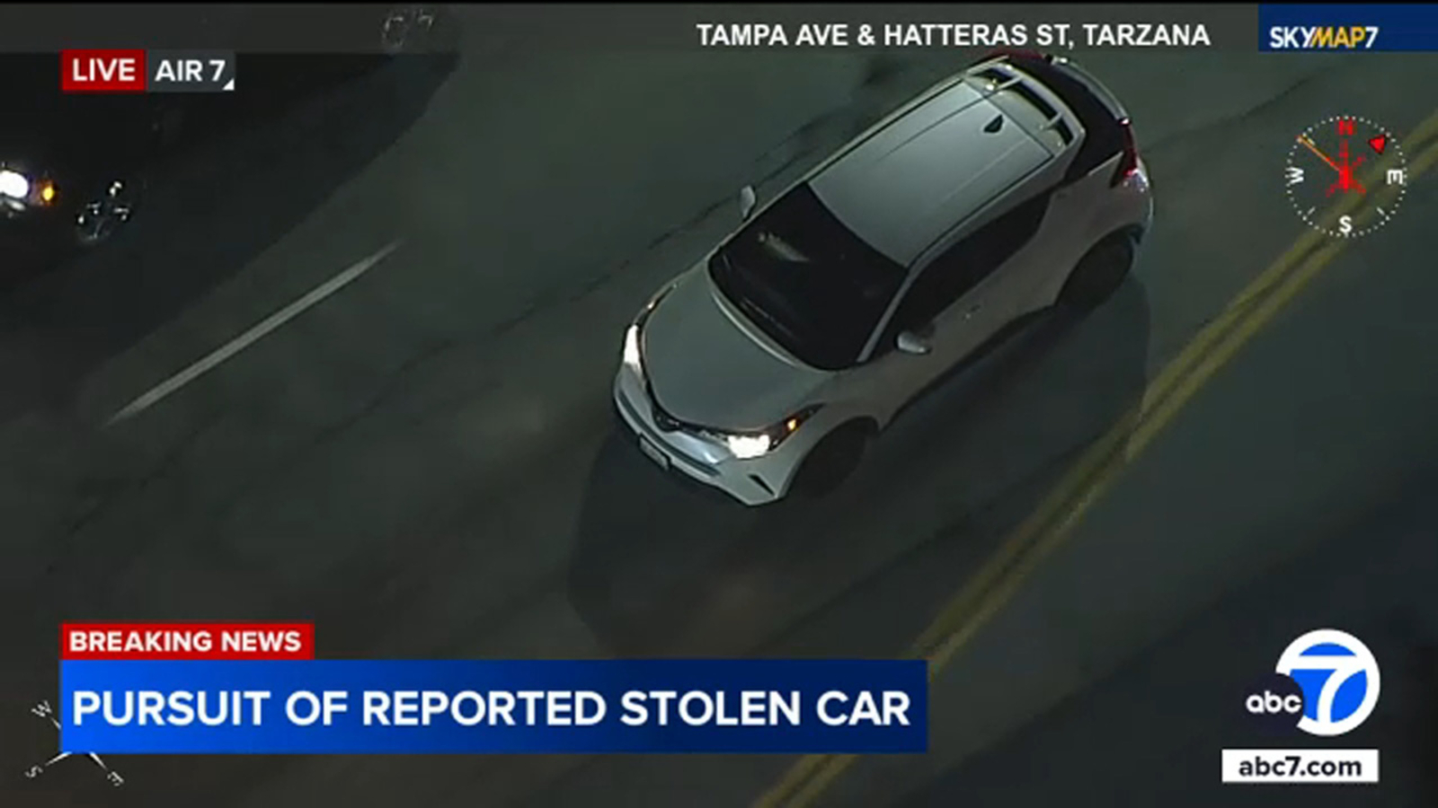Chase: LAPD chasing driver in reported stolen car through the San ...