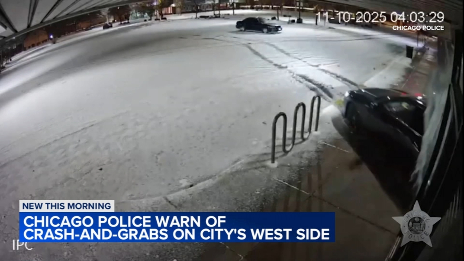 Crash-and-grab thieves slam stolen car into Garfield Park business: VIDEO
