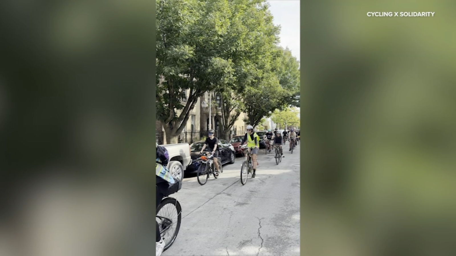 Group bikes through Back of the Yards to support street vendors during immigration crackdown
