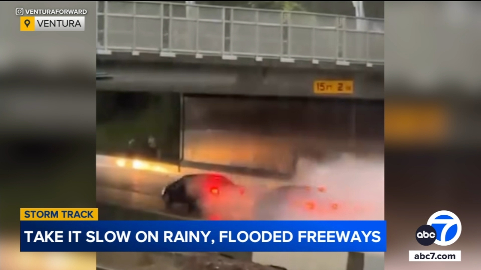 Video shows car crashing into another car on 101 Freeway - ABC7 Los Angeles