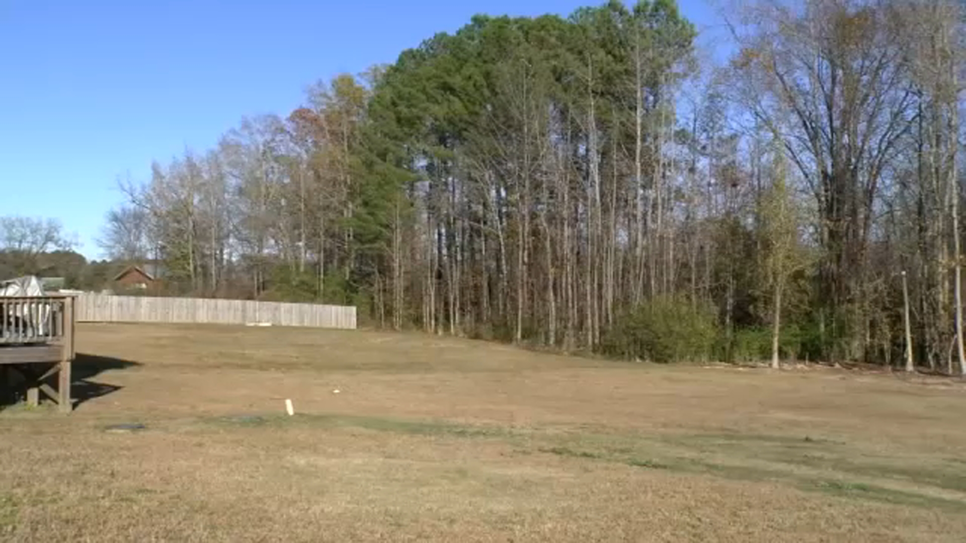 Wellington Dickens III told authorities he buried the infant in these woods.