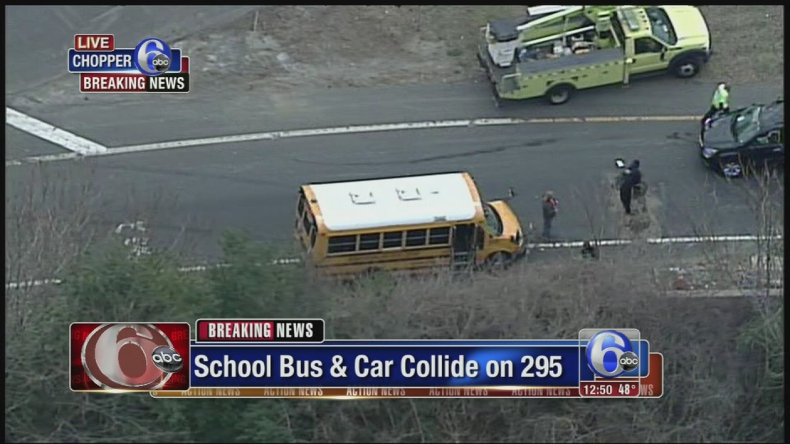 Student hospitalized after crash involving school bus on I-295 - 6abc ...