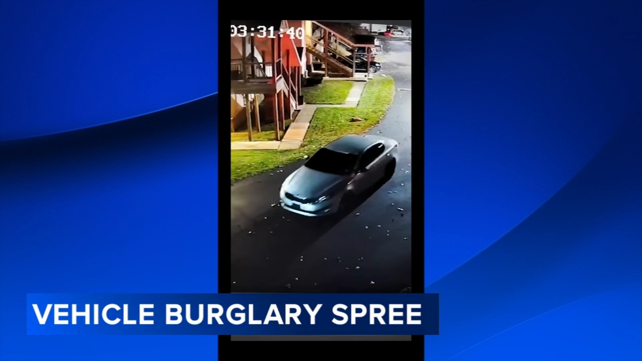 Upper Chichester police released new video of a car believed to be driven by a suspect linked to several car burglaries over the weekend.