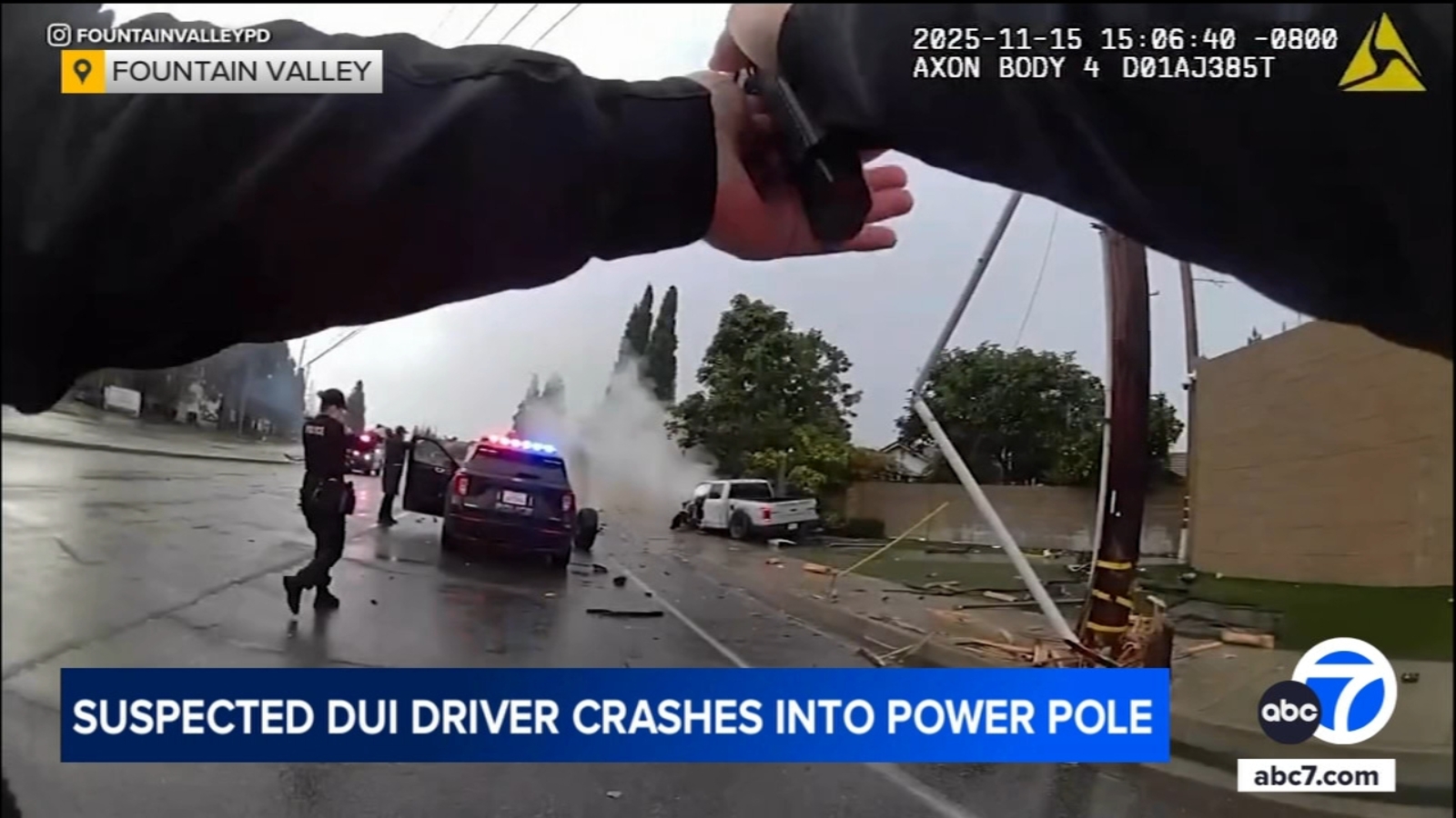 Video shows suspected DUI driver crashing into power pole in Fountain ...