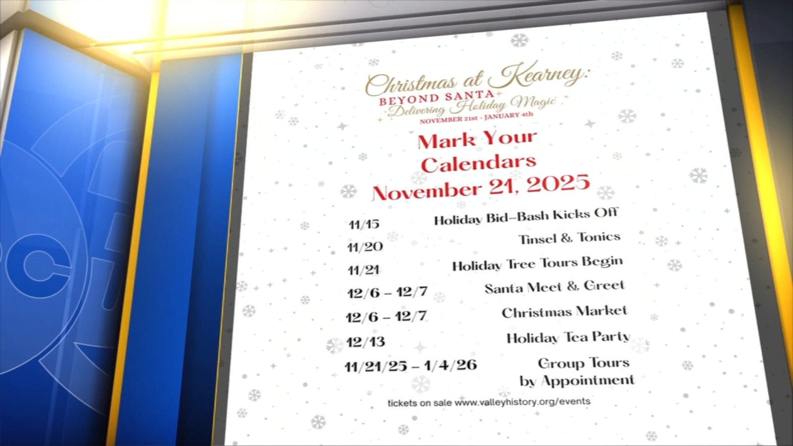 Christmas festivities kicking off at Kearney Mansion Museum