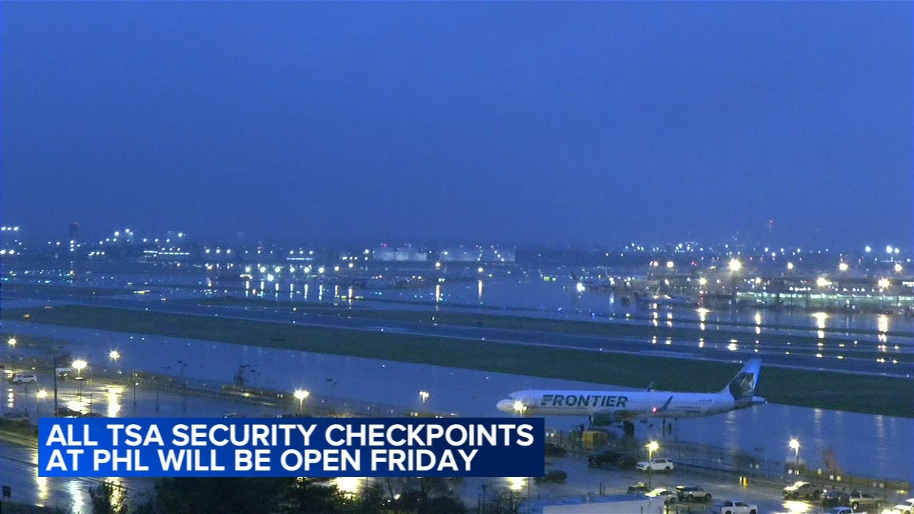 All TSA checkpoints at PHL to open Friday