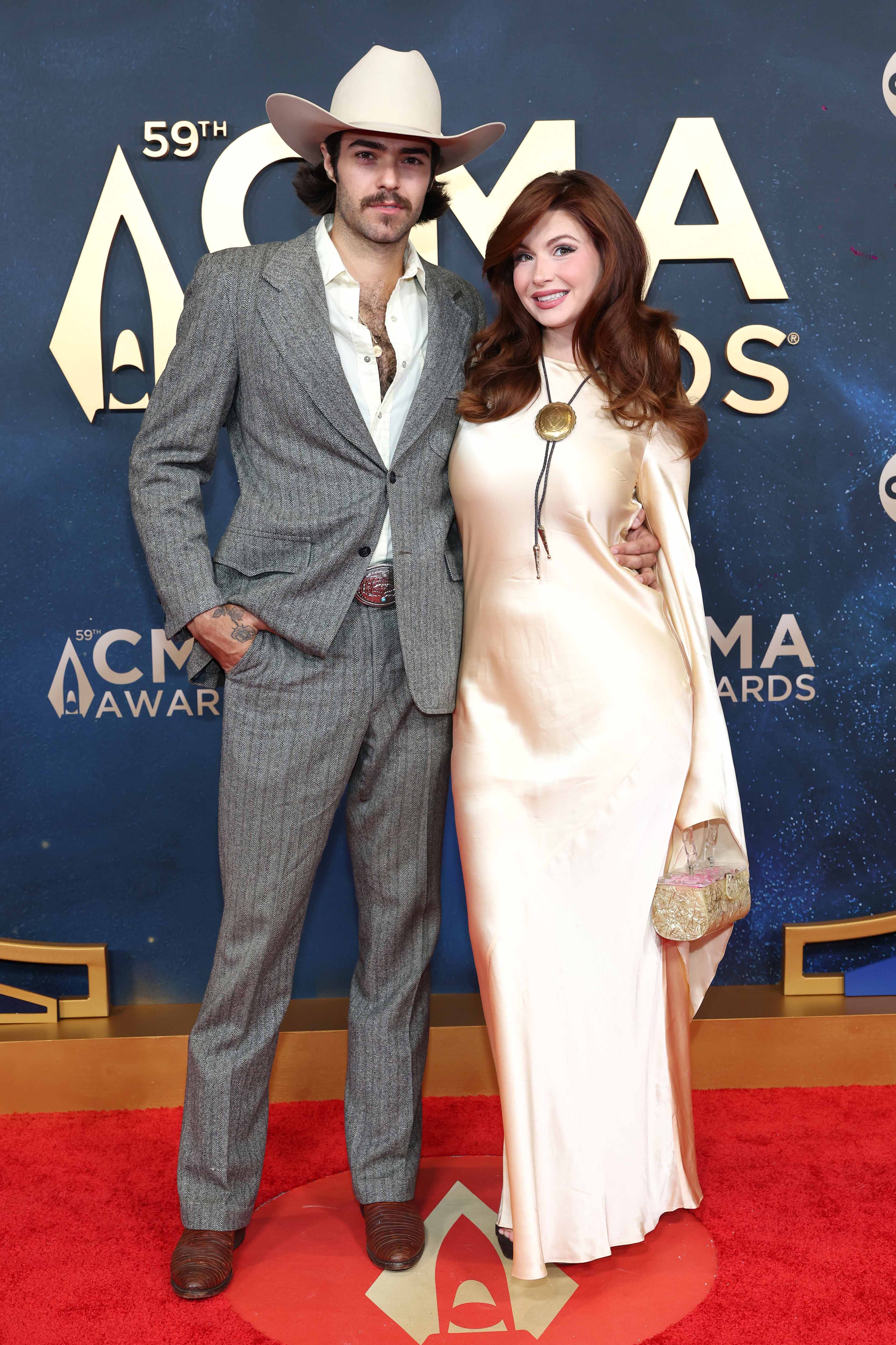 Max Thomas and Willow Avalon attend the 59th Annual Country Music Association Awards at Music City Center on November 19, 2025 in Nashville, Tennessee.