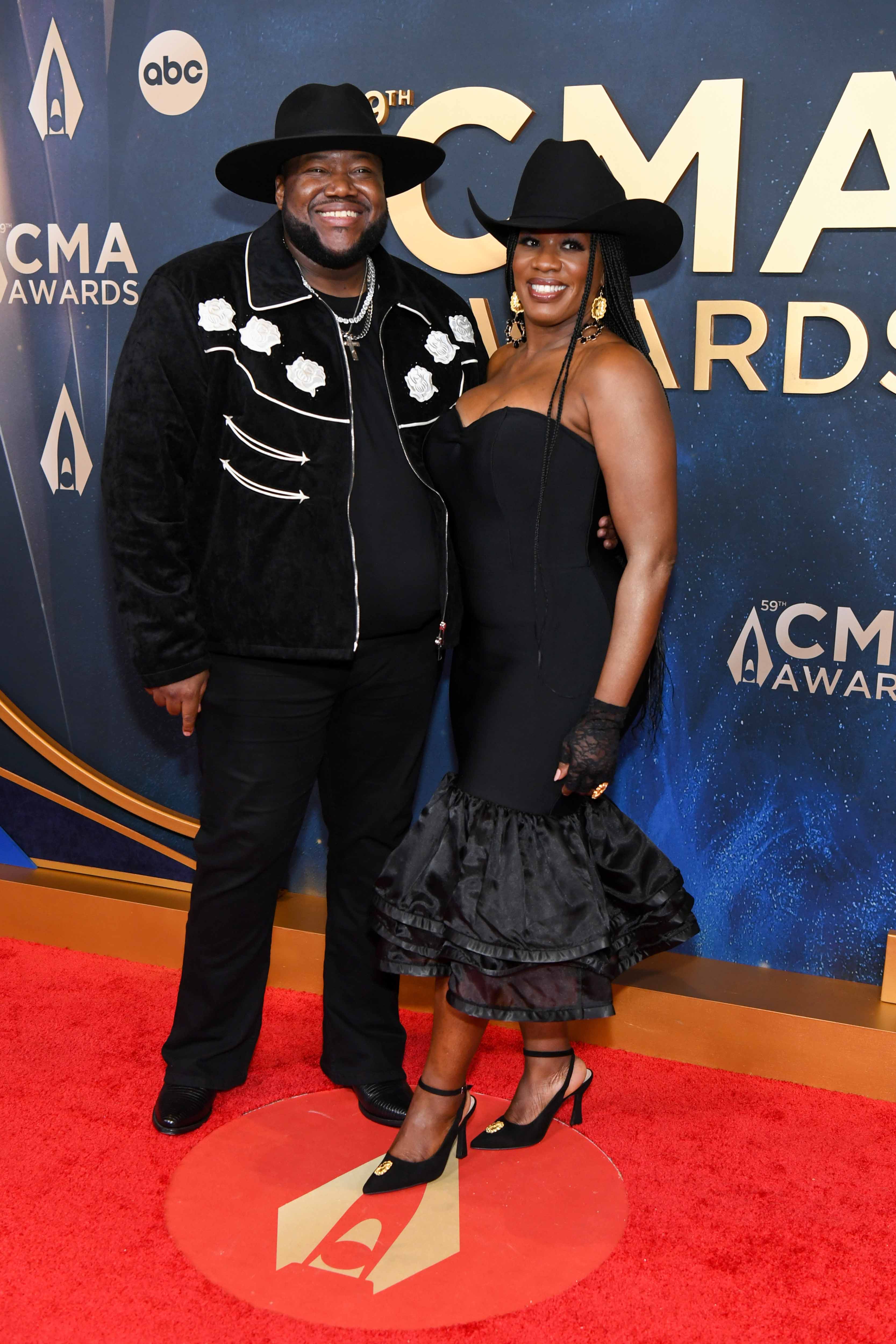 Michael Trotter Jr. and Tanya Trotter of The War and Treaty attend the 59th Annual CMA Awards at Music City Center on November 19, 2025 in Nashville, Tennessee.