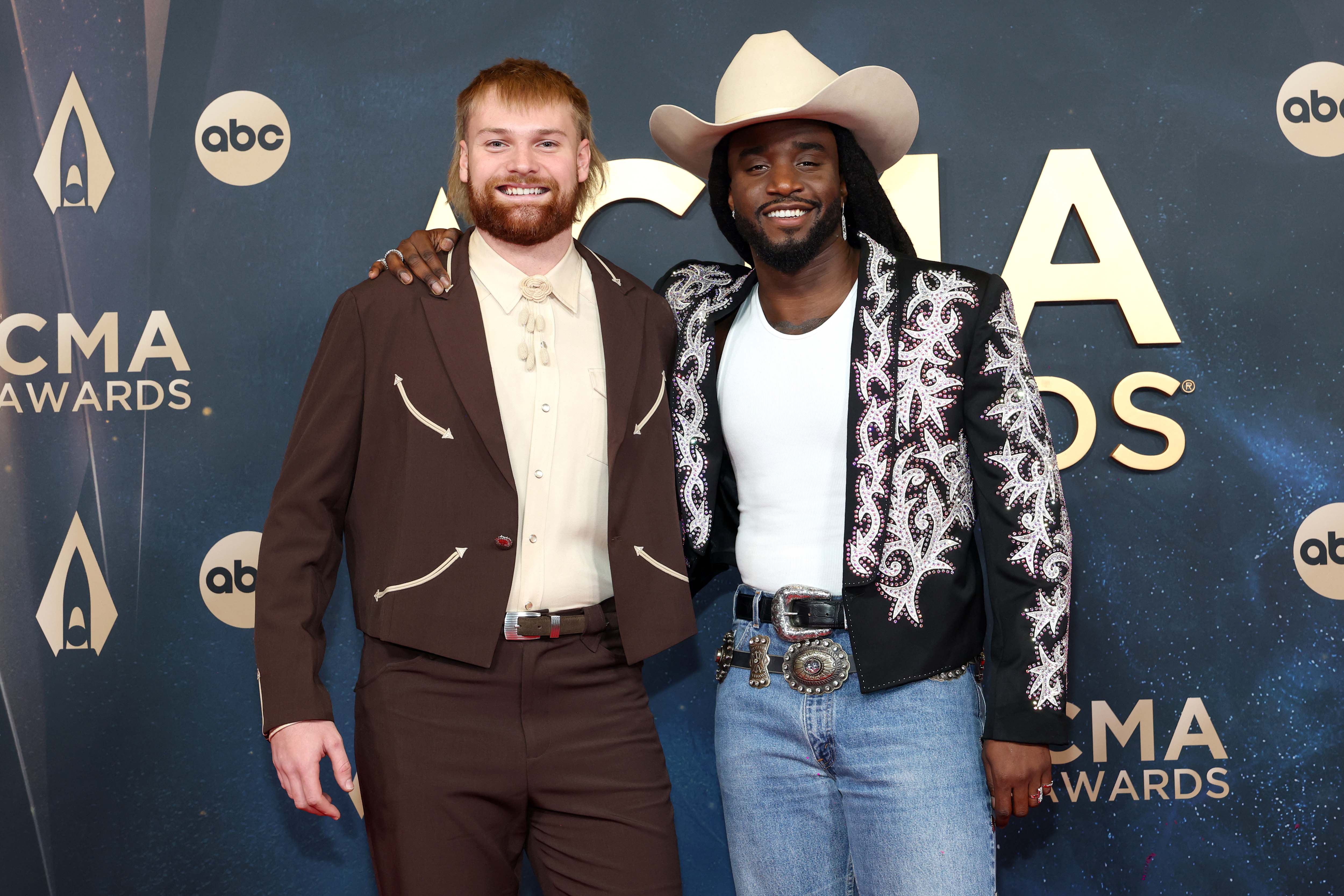 Kevin Powers and Shaboozey attend the 59th Annual Country Music Association Awards at Music City Center on November 19, 2025 in Nashville, Tennessee.