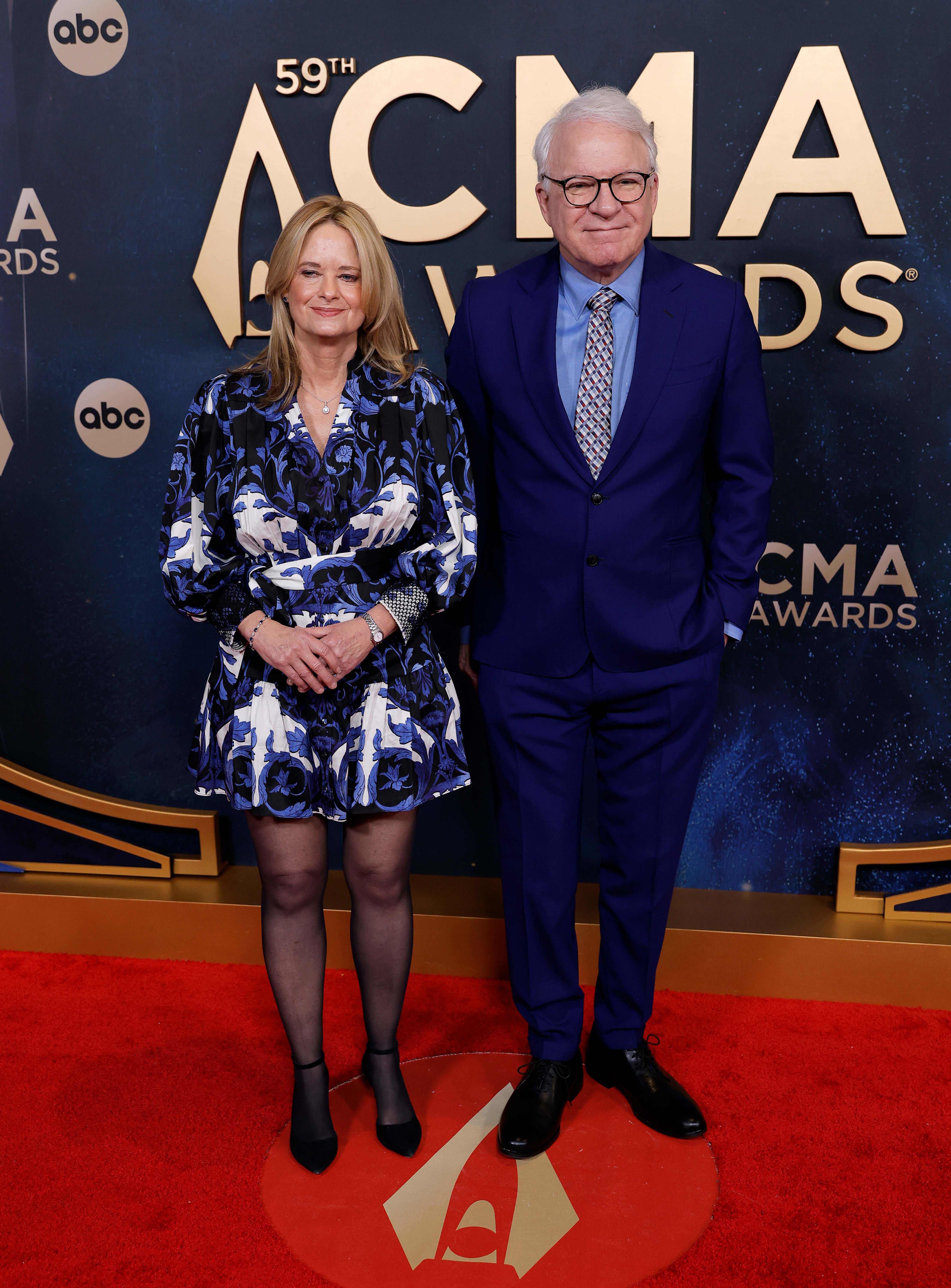 Alison Brown and Steve Martin attend the 59th Annual CMA Awards at Music City Center on November 19, 2025 in Nashville, Tennessee.
