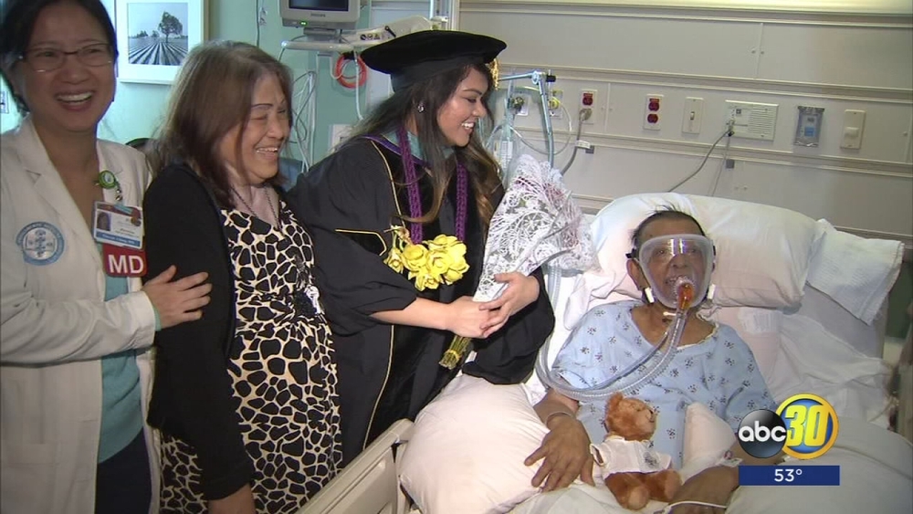 Fresno woman fulfills dying father's dream to see her graduate