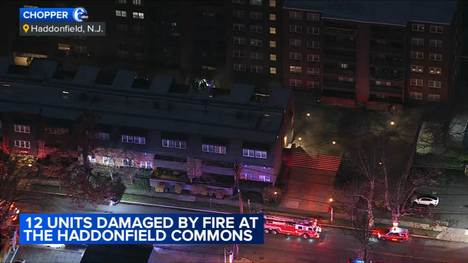 Dozen units deemed uninhabitable after fire at Haddonfield apartment complex in New Jersey