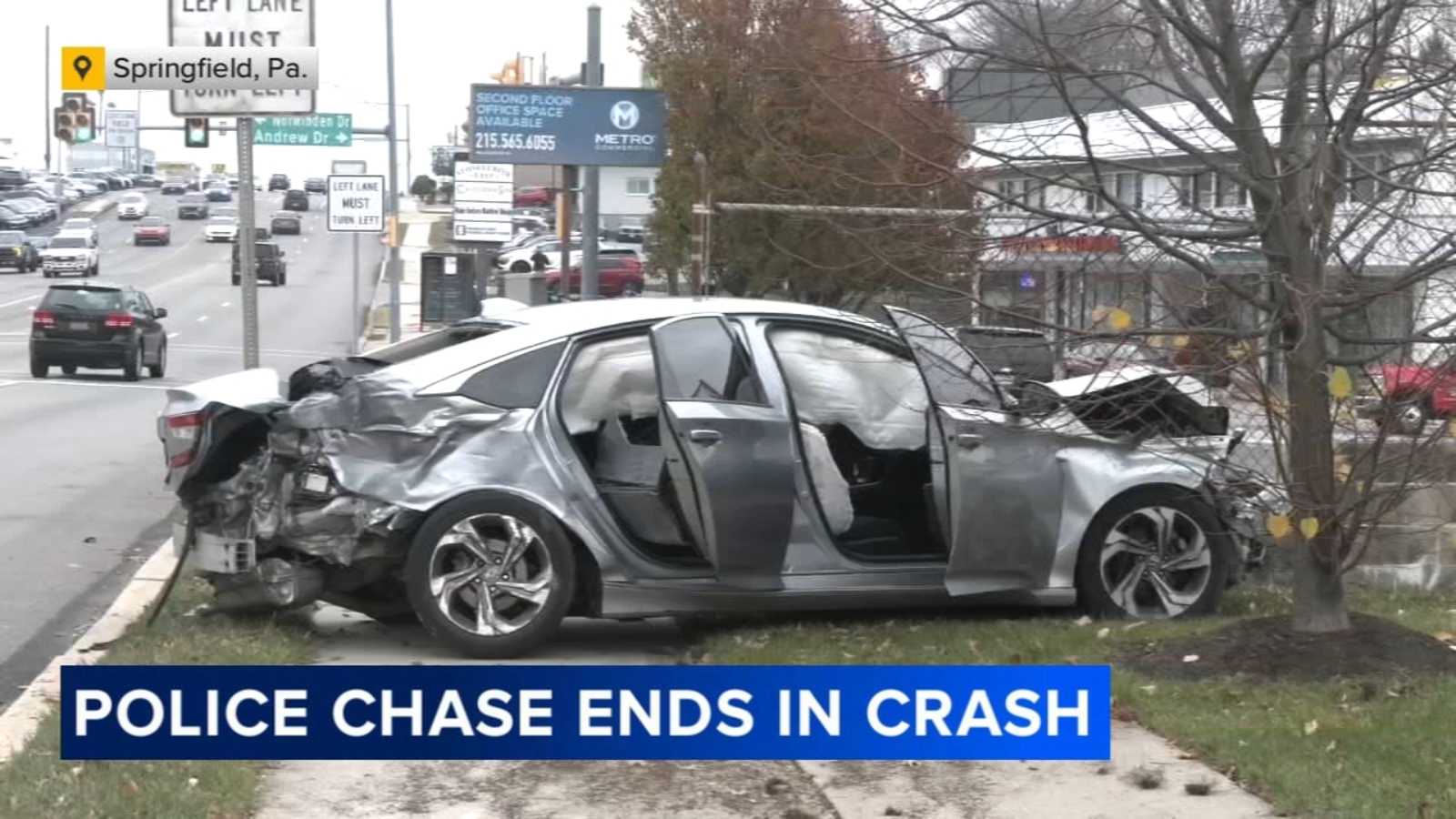 Driver arrested after fleeing traffic stop in stolen vehicle, damaging several cars in Delaware Co.