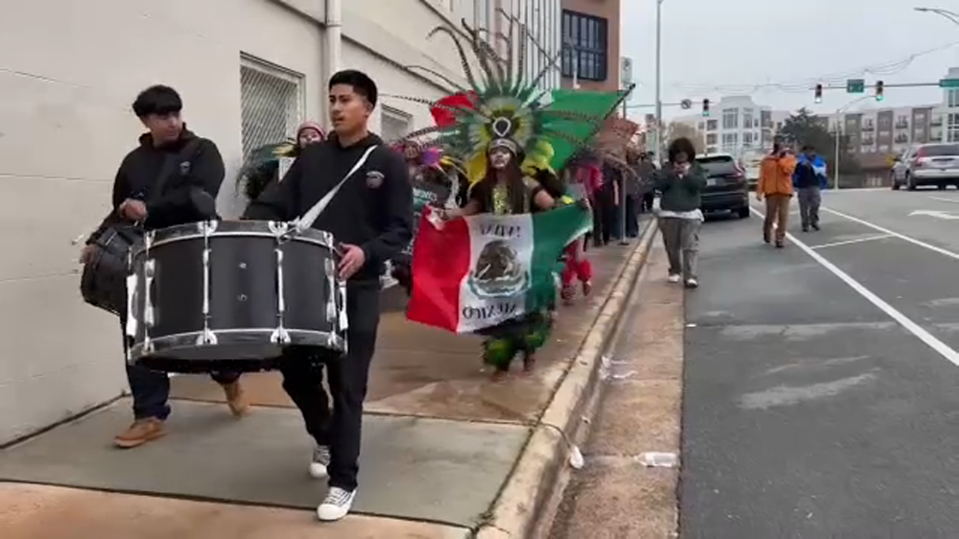 Durham students stage walkout protesting Border Patrol