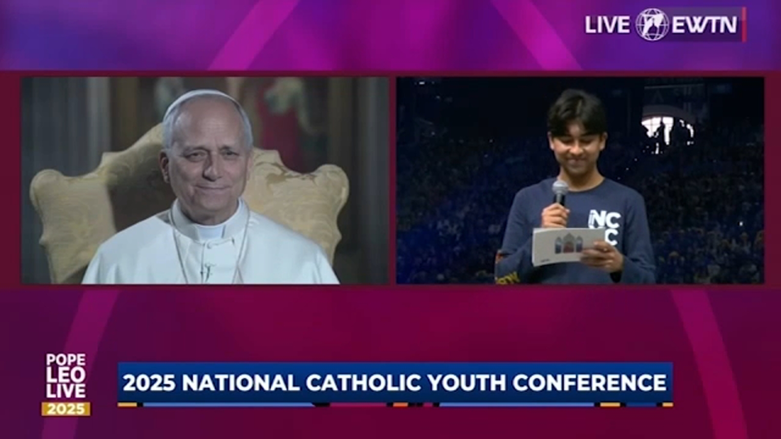 Downey student one of several chosen to ask questions of Pope Leo XIV at conference in Indianapolis