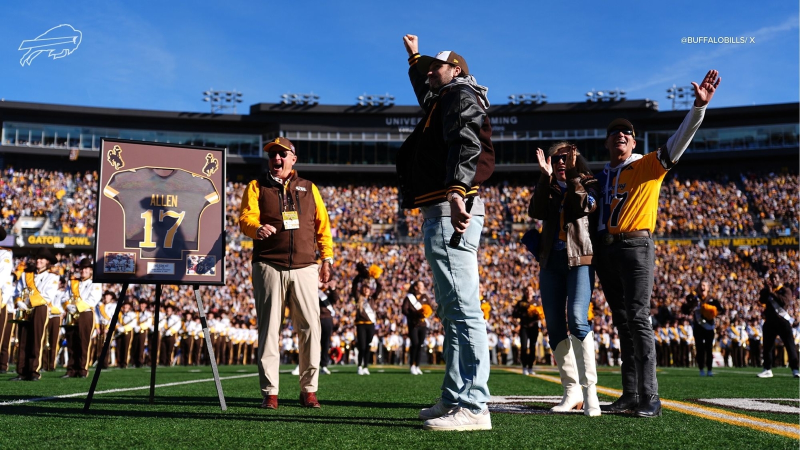Firebaugh native Josh Allen No. 17 jersey retired at Wyoming