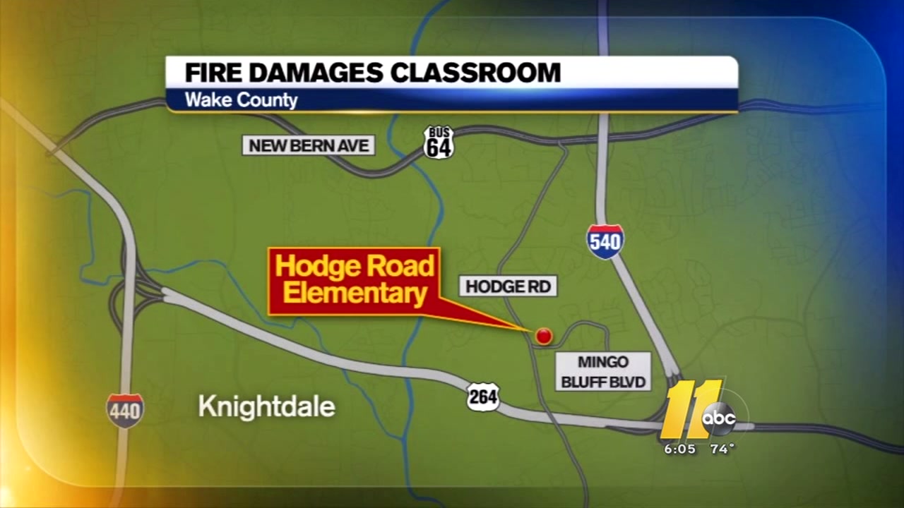 Fire crews investigate fire at Knightdale school