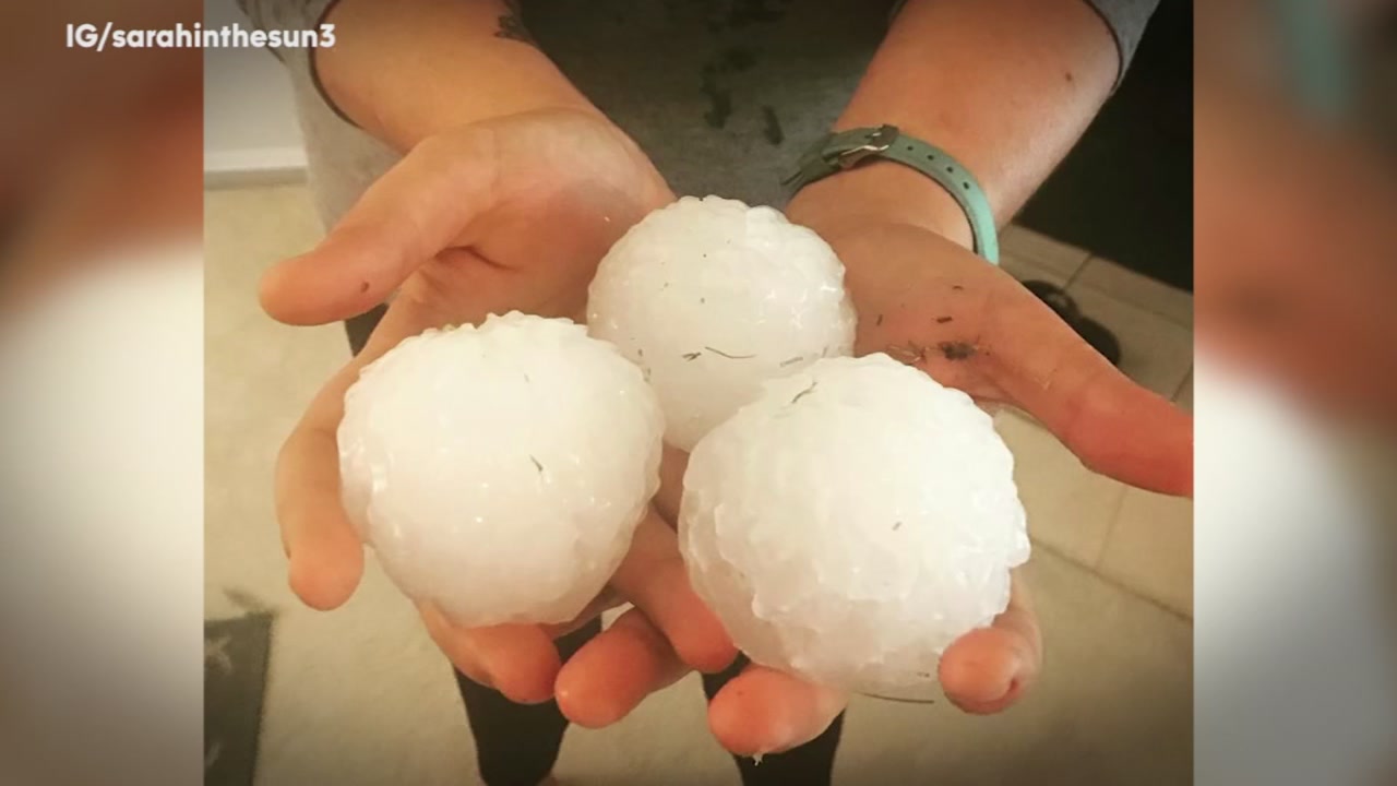 Powerful winds, large hail hit Southern Plains