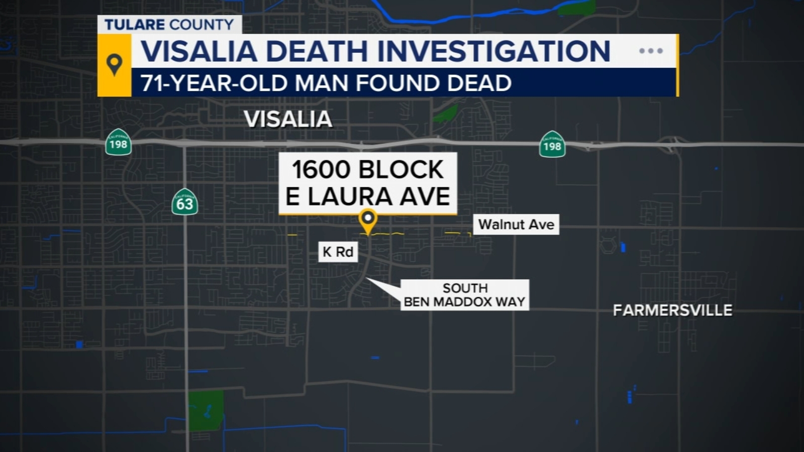 Police investigating death of 71-year-old man in Visalia