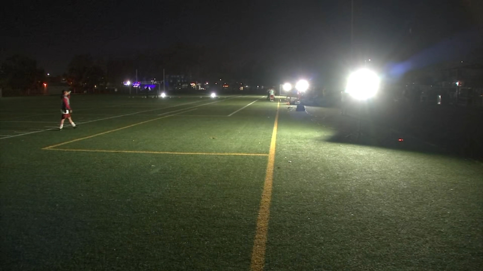 Parents met with surprise after weeks of illuminating Richmond field left in dark by copper thieves