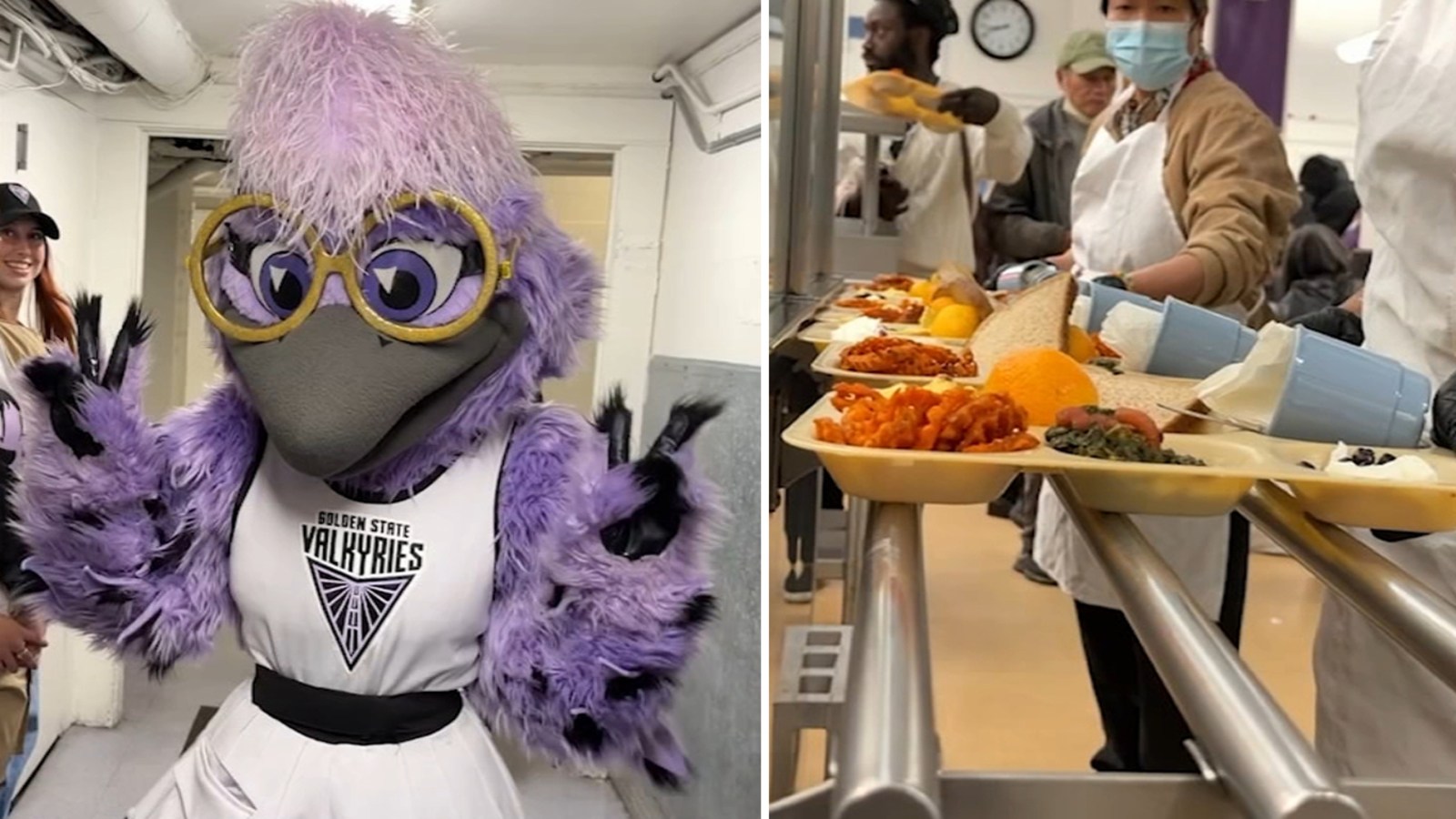 GLIDE Memorial Church kicks off annual Turkey Drive with help from Golden State Valkyries