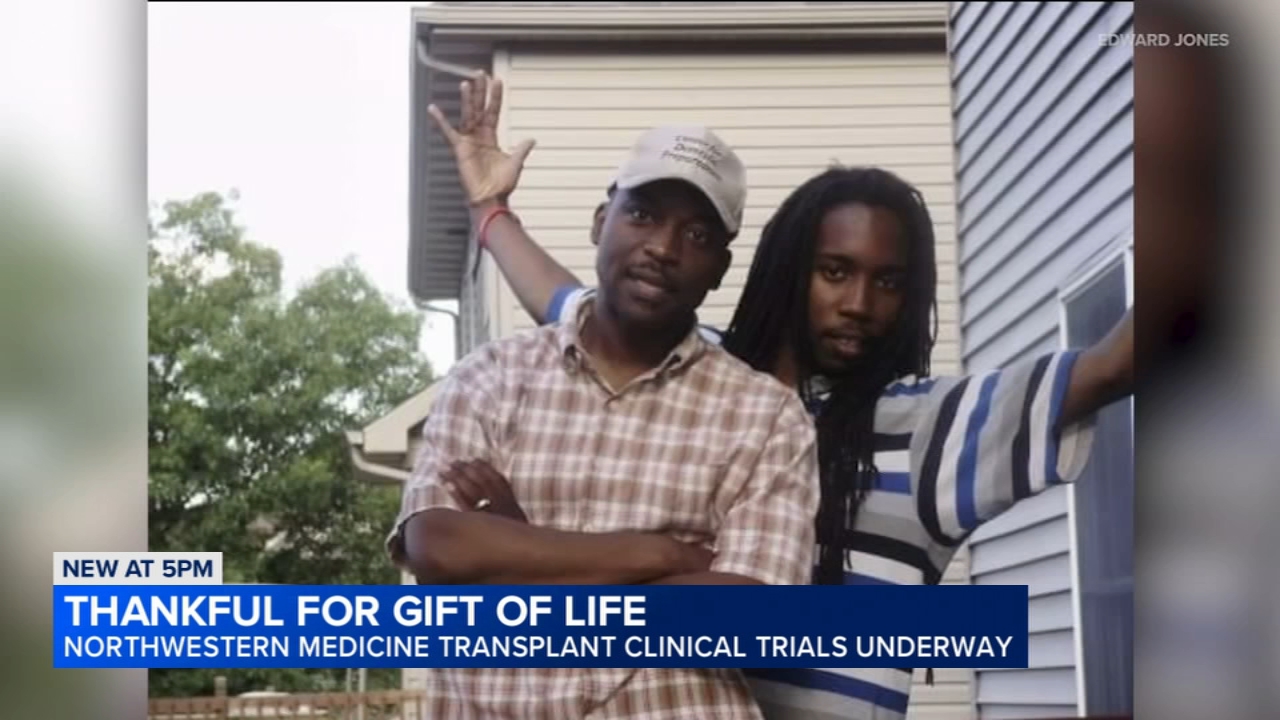 Edward Jones says he is grateful for his son's donation and for the clinical trial.