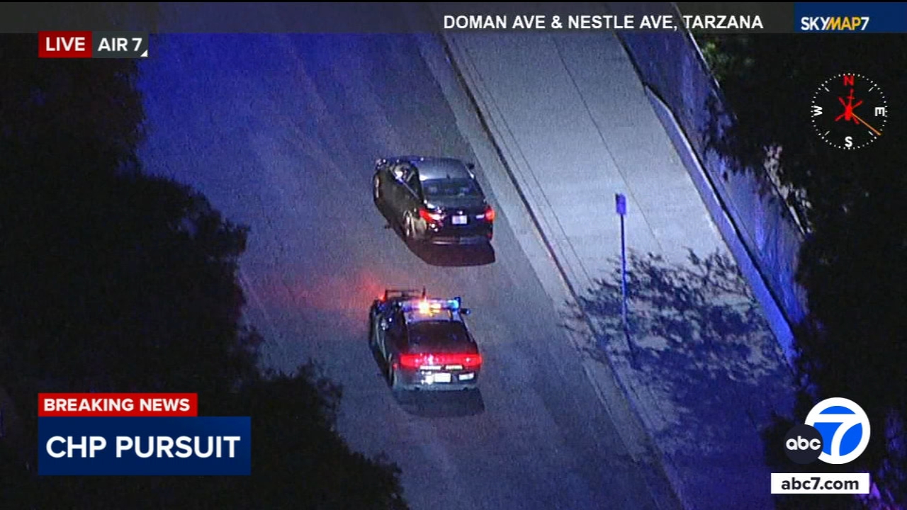 3 in custody after CHP PIT maneuvers end chase in Tarzana