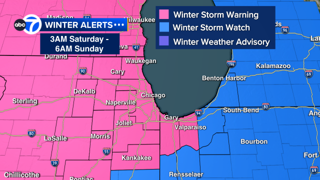 Chicago weather forecast: Several inches of snow expected Saturday | Winter Storm Warning to go into effect this weekend in IL 2 18221546 winter alerts img