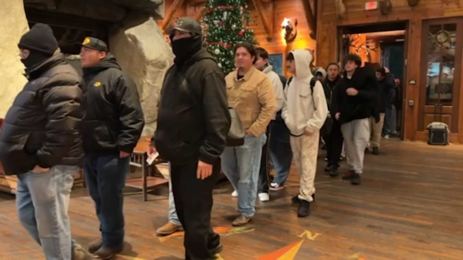Black Friday shoppers line up overnight waiting for deals at Bass Pro Shops in San Jose
