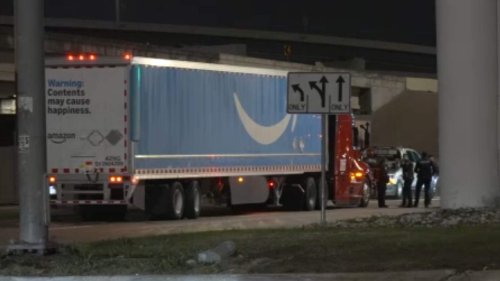 Sedan's driver dead after truck driver for Amazon ran a red light on ...