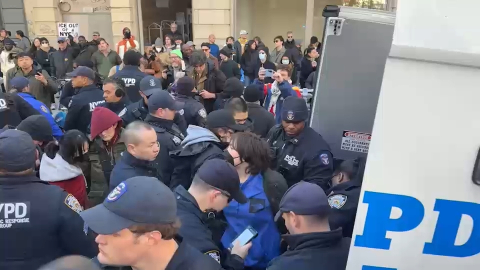 Immigration advocates criticize arrests during anti-ICE demonstration in Chinatown