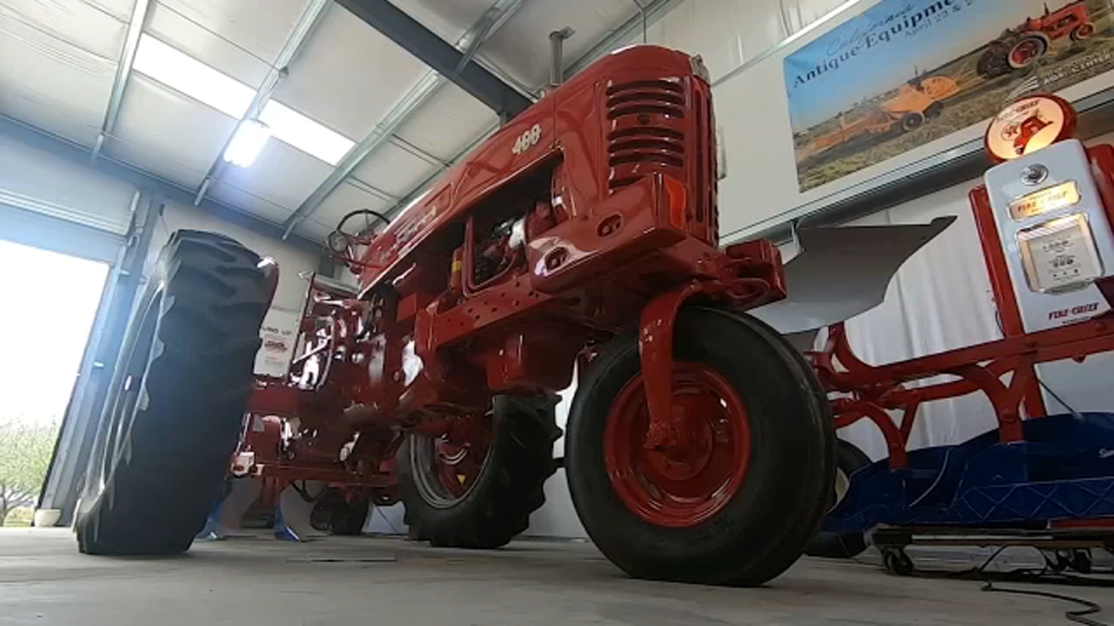 Local almond grower restores vintage agriculture equipment
