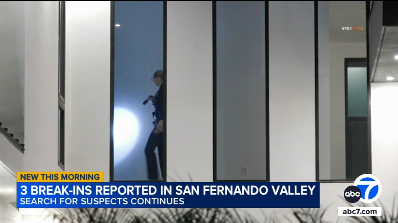 3 homes in San Fernando Valley broken into overnight; search for suspects underway