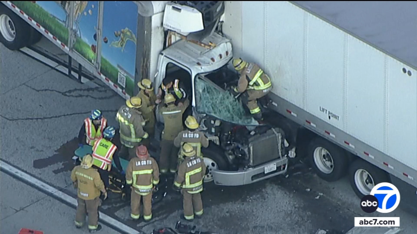 Eastbound 10 Freeway shut down in Baldwin Park following big rig crash ...