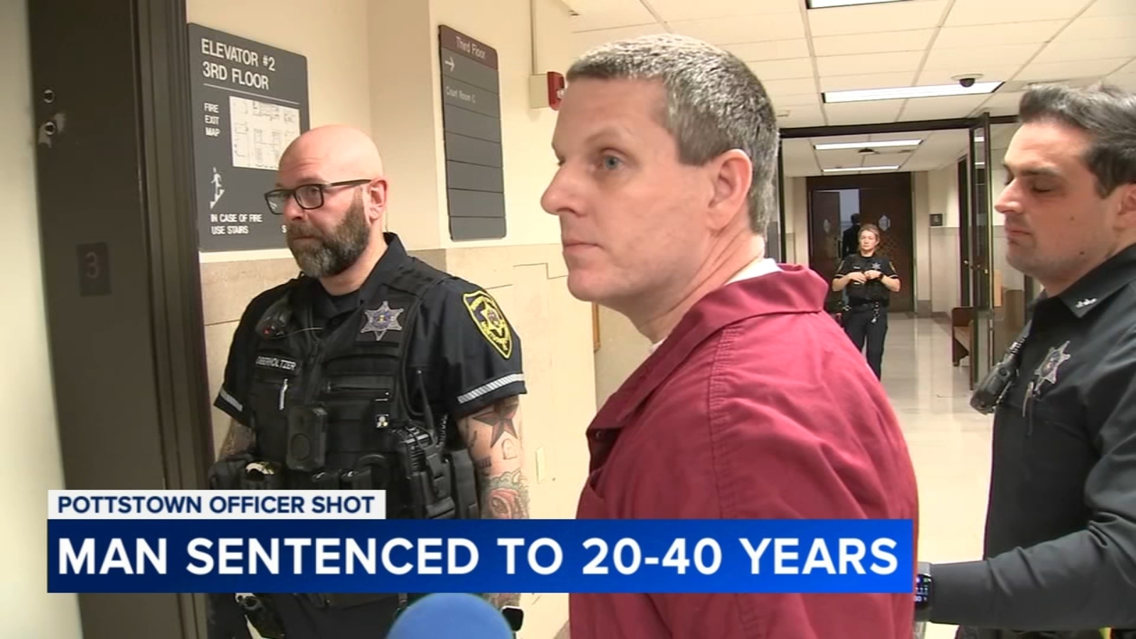 Man convicted of shooting Pottstown officer sentenced to 20-40 years in prison