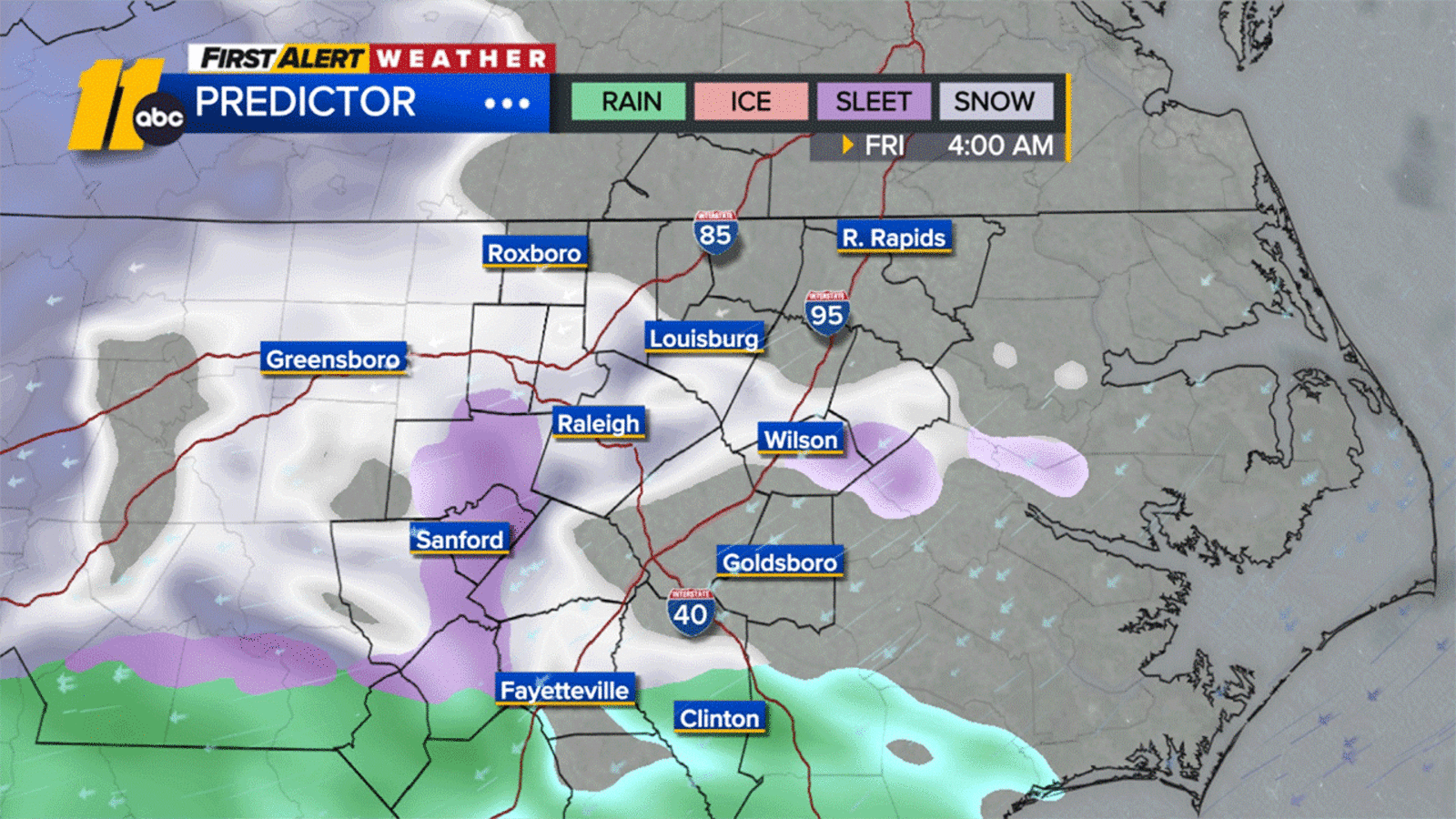 Wintry mix expected Friday across Central North Carolina: Weather timeline