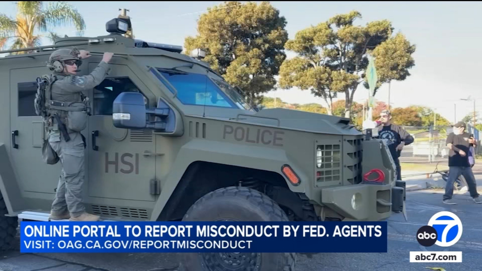 California launches online portal to report misconduct by federal agents