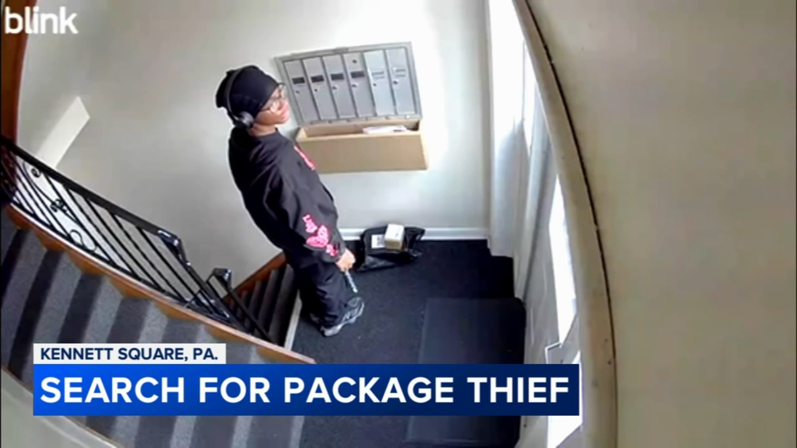 Thief caught on camera stealing packages from apartment building in ...