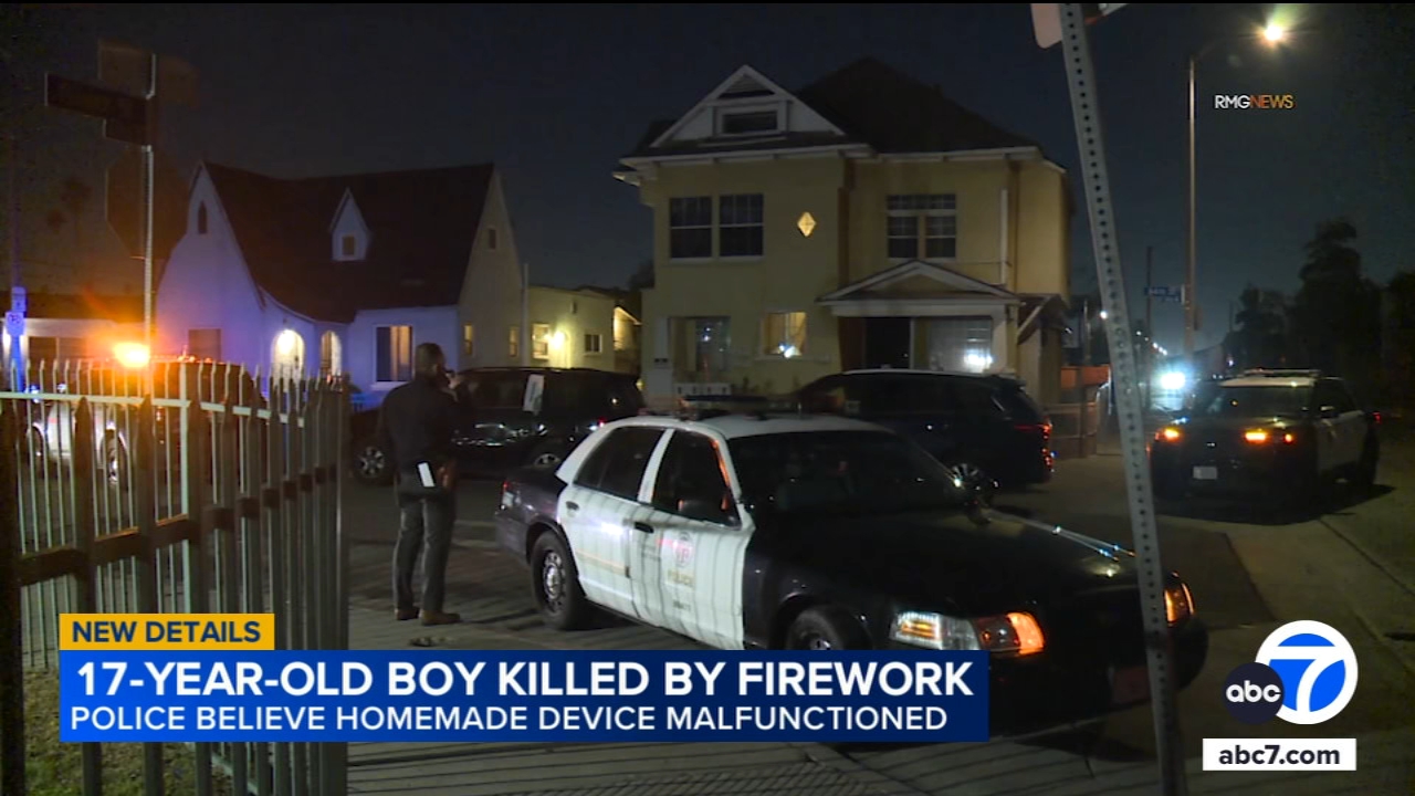 Teen killed after possible homemade firework malfunctions: LAPD