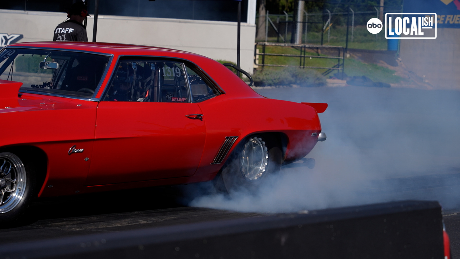 Burning rubber at Maple Grove Raceway