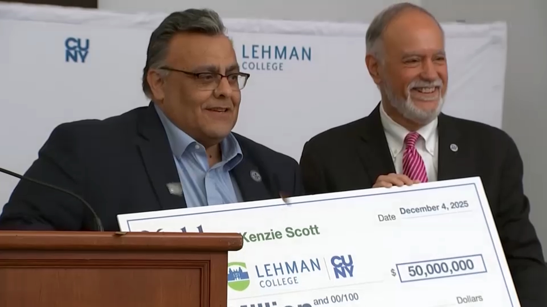 MacKenzie Scott makes historic $50M donation to CUNY's Lehman College