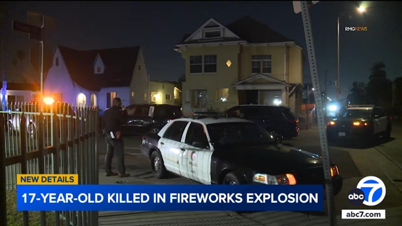 17-year-old boy killed in South LA fireworks explosion