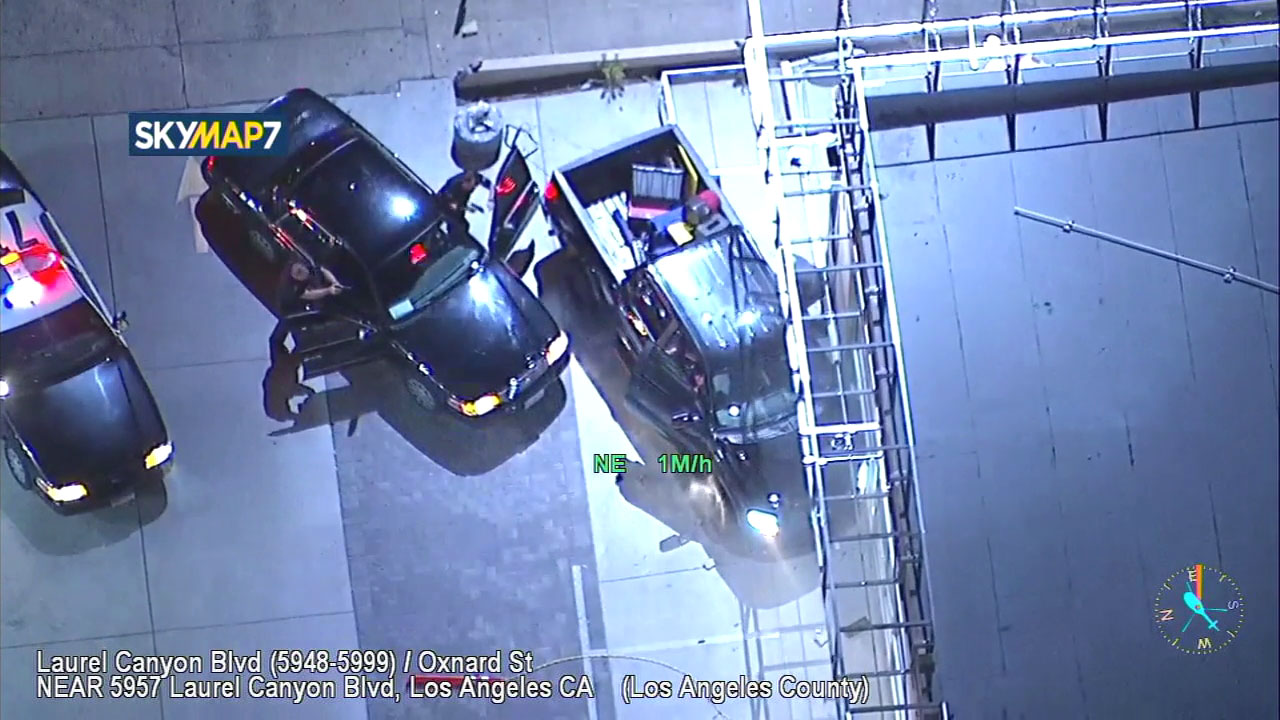 Wild night of chases in San Fernando Valley