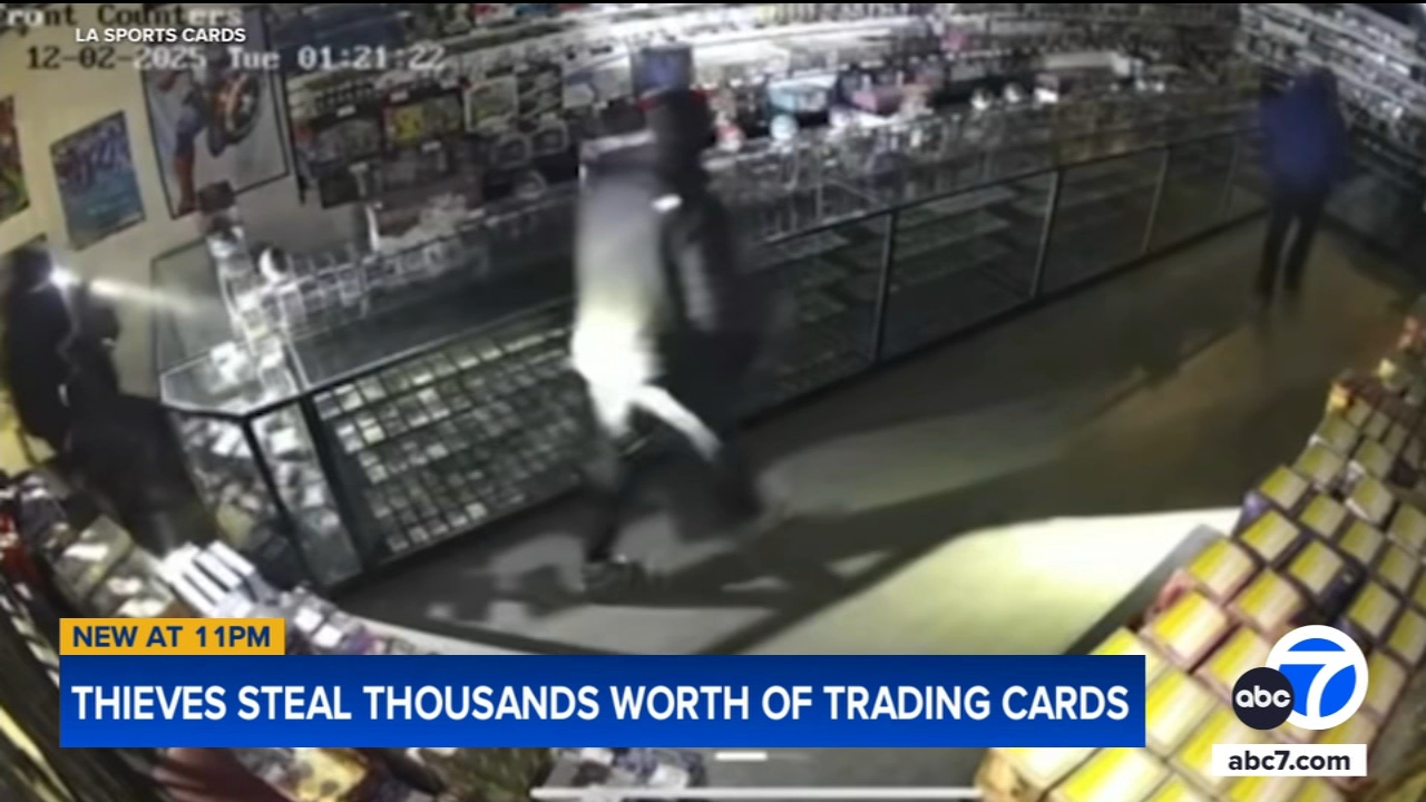 Thieves steal $100K in merchandise from Burbank trading cards store