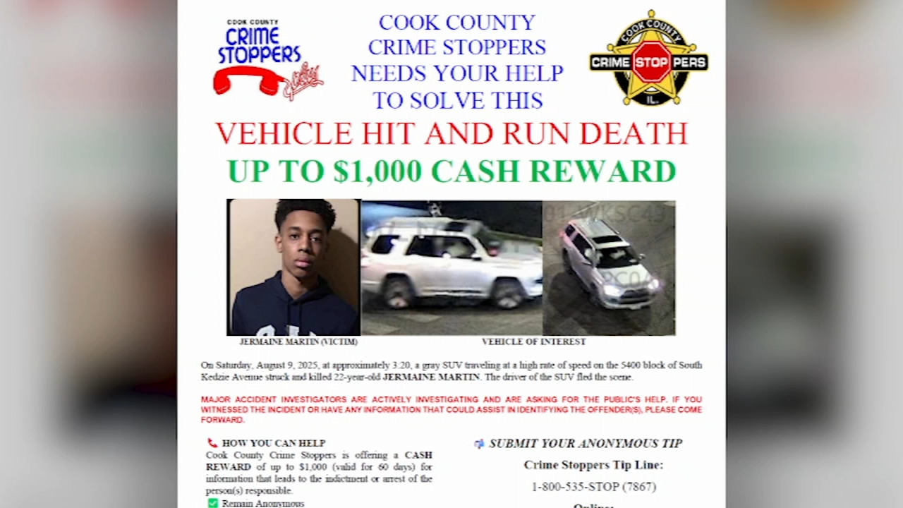 Chicago crime: $1,000 reward offered after Jermaine Martin killed