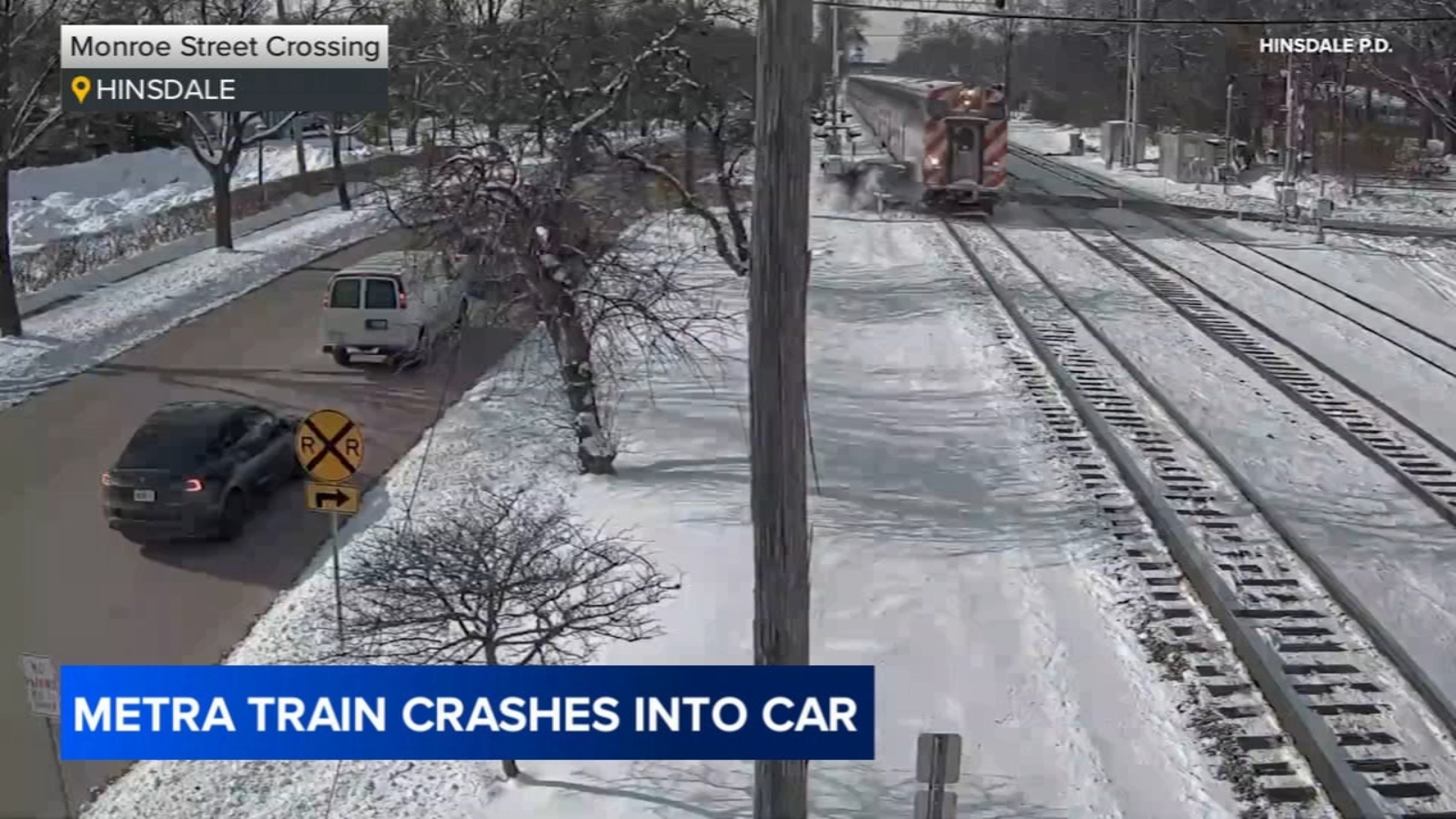 Metra BNSF train crashes into vehicle at Monroe Street in Hinsdale ...