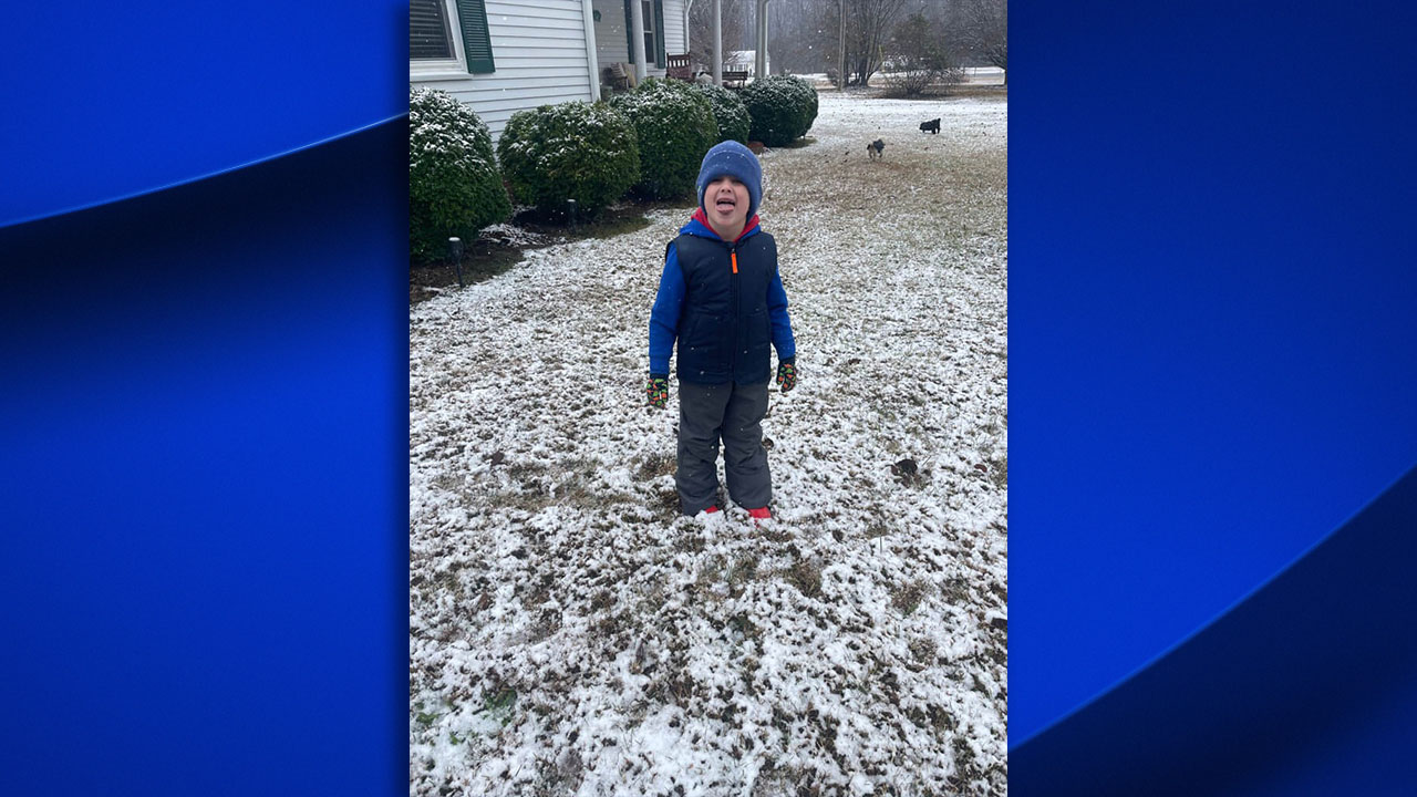 Even a little bit of snow can be a lot of fun! This is in Roxboro.